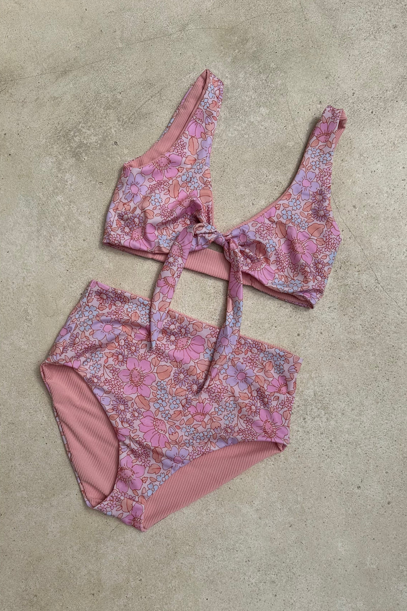 Sustainable swimwear Womens Bikini floral pink